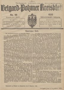 Belgard-Polziner Kreisblatt, 1920, Nr 99