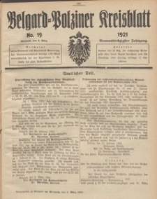 Belgard-Polziner Kreisblatt, 1921, Nr 19