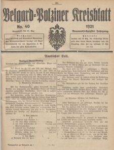 Belgard-Polziner Kreisblatt, 1921, Nr 40