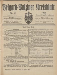 Belgard-Polziner Kreisblatt, 1921, Nr 41