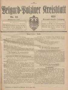 Belgard-Polziner Kreisblatt, 1921, Nr 45