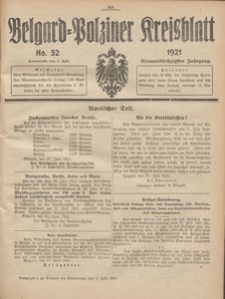Belgard-Polziner Kreisblatt, 1921, Nr 52
