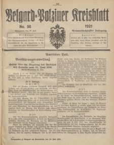 Belgard-Polziner Kreisblatt, 1921, Nr 56