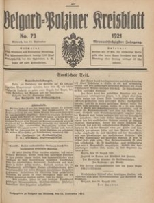 Belgard-Polziner Kreisblatt, 1921, Nr 73