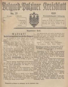 Belgard-Polziner Kreisblatt, 1921, Nr 77