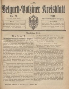 Belgard-Polziner Kreisblatt, 1921, Nr 78