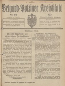 Belgard-Polziner Kreisblatt, 1921, Nr 80