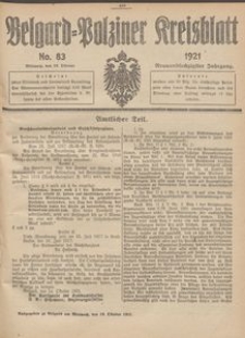 Belgard-Polziner Kreisblatt, 1921, Nr 83