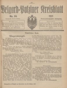 Belgard-Polziner Kreisblatt, 1921, Nr 84