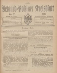 Belgard-Polziner Kreisblatt, 1921, Nr 85