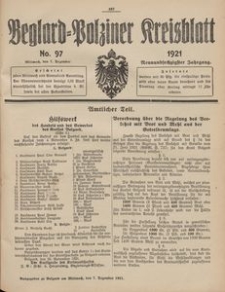 Belgard-Polziner Kreisblatt, 1921, Nr 97