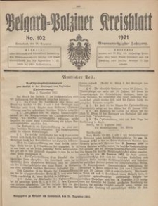 Belgard-Polziner Kreisblatt, 1921, Nr 102