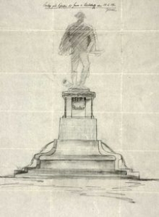 [Szkic pomnika Gebharda Leberechta von Bl&uuml;chera w Słupsku]