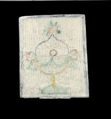 Kafel licowy dekorowany motywem wazy