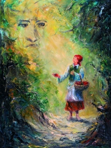 Piękna Anka idzie na drugi koniec zagajnika