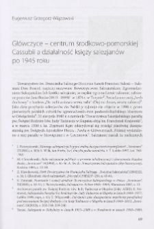 Gł&oacute;wczyce - the centre of Central Pomeranian Cassubia and the activities of the Salesian Fathers after 1945