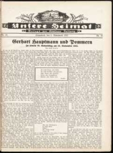 Unsere Heimat. Beilage zur K&ouml;sliner Zeitung Nr. 18/1932