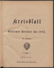 Kreisblatt des K&ouml;sliner Kreises 1902