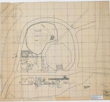 Koszalin - G&oacute;ra Chełmska, stanowisko 1. Plan cmentarzyska średniowiecznego