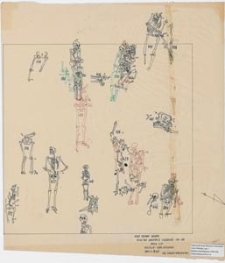 Koszalin - G&oacute;ra Chełmska, stan. 1. Rzut poziomy grob&oacute;w Ar 42 ćw. A, warstwa II, głębokość 130-180