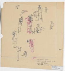 Koszalin - G&oacute;ra Chełmska, stan. 1. Rzut poziomy grob&oacute;w. Ar 32 Ćw. C. Warstwa II, głębokość 131-180
