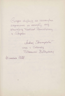 Księga Pamiątkowa : [Festiwal Pianistyki Polskiej]