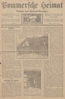 Pommersche Heimat. Beilage zum General-Anzeiger, 1913, Nr. 3