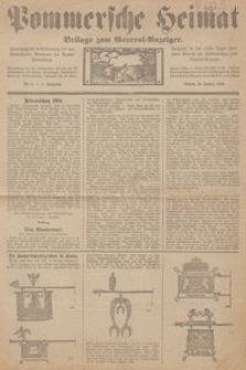 Pommersche Heimat. Beilage zum General-Anzeiger, 1914, Nr. 1