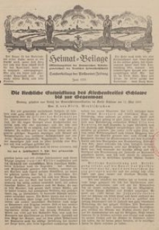 Heimat-Beilage (Mitteilungsblatt der Pommerschen Arbeitsgemeinschaft der Deutschen Heimathochschule). Sonderbeilage der Pollnower Zeitung