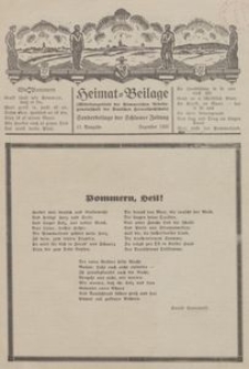 Heimat-Beilage (Mitteilungsblatt der Pommerschen Arbeitsgemeinschaft der Deutschen Heimathochschule). Sonderbeilage der Schlawer Zeitung