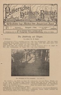 Pommersche Heimats-Blätter für Geschichte, Sage, u. Märchen, Sitte u. Brauch, Lied u. Kunst, 1912, No. 7