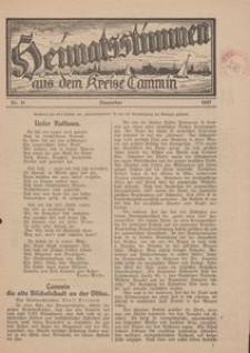 Heimatsstimmen aus dem Kreise Cammin, 1927, Nr. 11