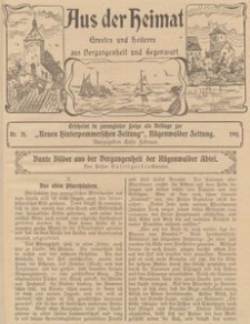 Aus der Heimat. Ernstes und Heiteres aus Vergangenheit und Gegenwart, 1911, Nr. 20