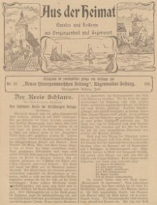 Aus der Heimat. Ernstes und Heiteres aus Vergangenheit und Gegenwart, 1911, Nr. 25