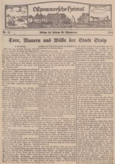 Ostpommersche Heimat. Beilage der Zeitung für Ostpommern, 1934, Nr. 12