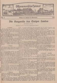 Ostpommersche Heimat. Beilage der Zeitung f&uuml;r Ostpommern, 1934, Nr. 17