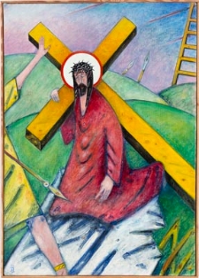 Droga krzyżowa. Stacja III. Jezus upada po raz pierwszy