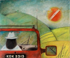 Obraz olejny - Mężczyzna w drodze