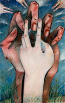 Obraz olejny - Dłonie 2