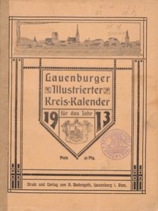 Lauenburger Illustrierter Kreiskalender f&uuml;r das Jahr 1913