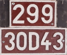 Tablica oznakowania tendra parowozu Ty 2