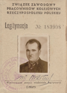 Związkowa Legitymacja Członkowska Nr 183908