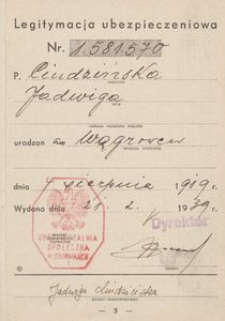 Legitymacja Ubezpieczeniowa Nr 1581570