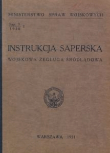 Instrukcja saperska : wojskowa żegluga śr&oacute;dlądowa
