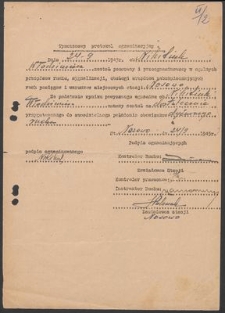 Tymczasowy protok&oacute;ł egzaminacyjny