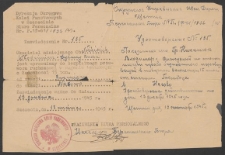 Zaświadczenie Nr 135 do bezpłatnego przewozu ruchomości w wagonie towarowym [Nikitiuk, Włodzimierz]