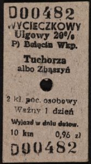 Bilet kolejowy D 00482