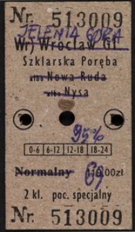 Bilet kolejowy Nr 513009