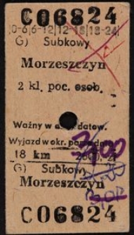 Bilet kolejowy C 06824