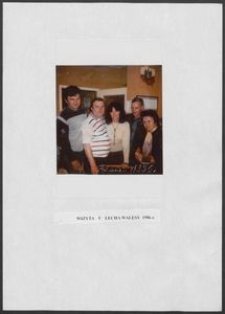 Kartka z albumu - z wizytą u Lecha Wałęsy (1986)